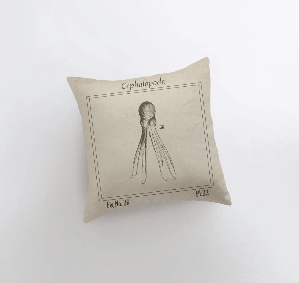 Vintage Octopus | Pillow Cover | Throw Pillow | Home Decor | Journal Decor | Nautical Pillow | Ocean | Gift for her | Accent Pillow | Sea UniikPillows