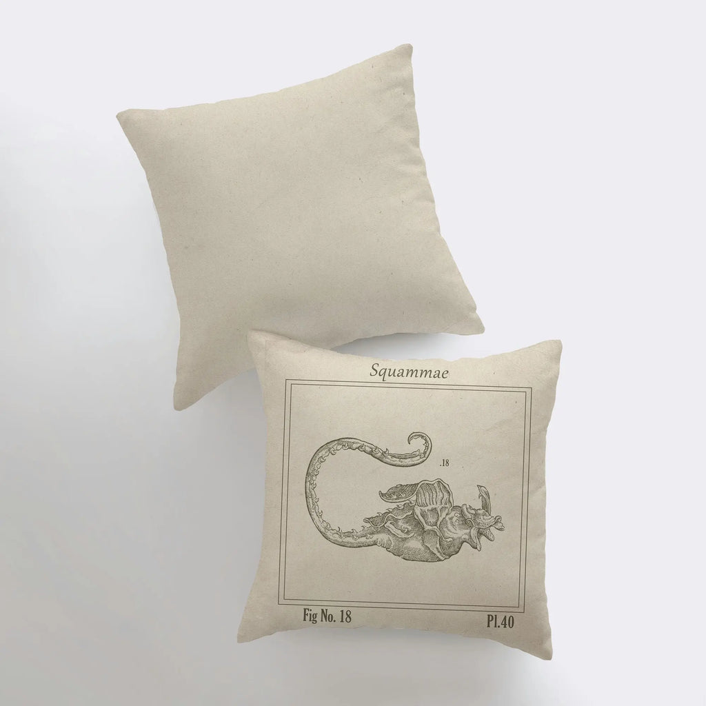 Vintage Sea Creature | Pillow Cover | Throw Pillow | Home Decor| Journal Decor| Nautical Pillow | Ocean | Gift for her | Accent Pillow | Sea UniikPillows