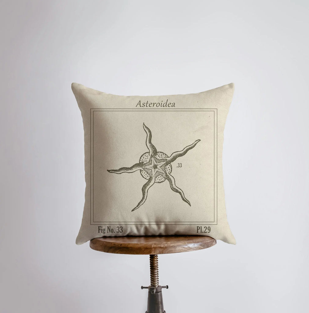 Vintage Starfish | Pillow Cover | Throw Pillow | Home Decor | Journal Decor | Nautical Pillow | Ocean | Gift for her | Accent Pillow | Sea UniikPillows