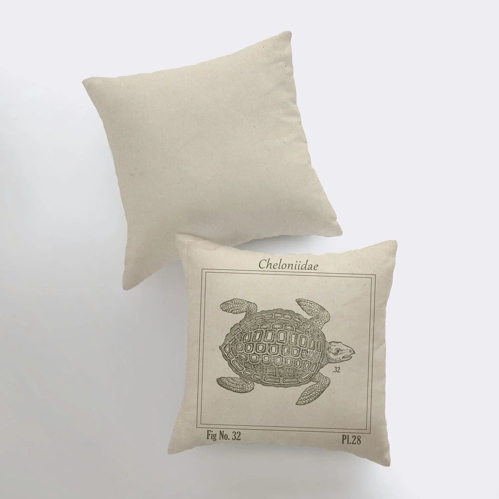 Vintage Turtle | Pillow Cover | Throw Pillow | Home Decor | Journal Decor | Nautical Pillow | Ocean | Gift for her | Accent Pillow | Sea UniikPillows