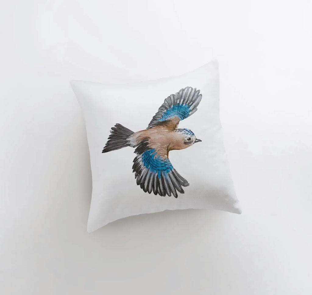 Watercolor Bluebird | Gifts | Brid Prints | Bird Decor | Accent Pillow Covers | Throw Pillow Covers | Pillow | Room Decor | Bedroom Decor UniikPillows