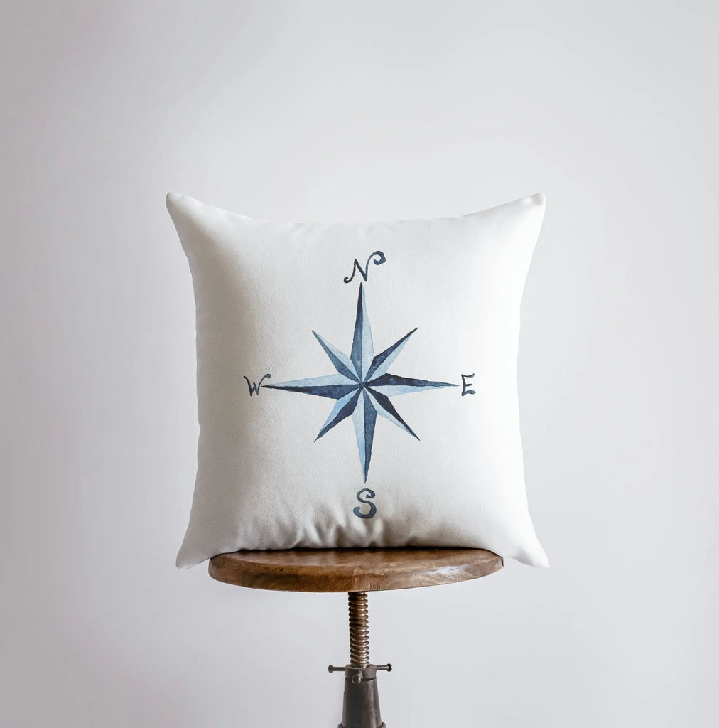 Watercolor Compass | Throw Pillow | Home Decor | Modern Decor | Nautical | Ocean | Gift for Her | Accent Pillow Cover | Beach | Sea UniikPillows