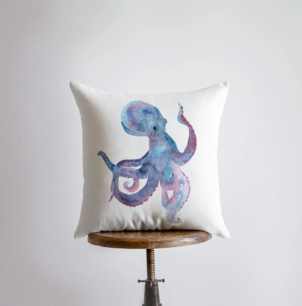 Watercolor Octopus | Pillow Cover | Throw Pillow | Home Decor | Modern Coastal Decor | Pillow | Ocean | Gift for her | Accent Pillow | Sea UniikPillows