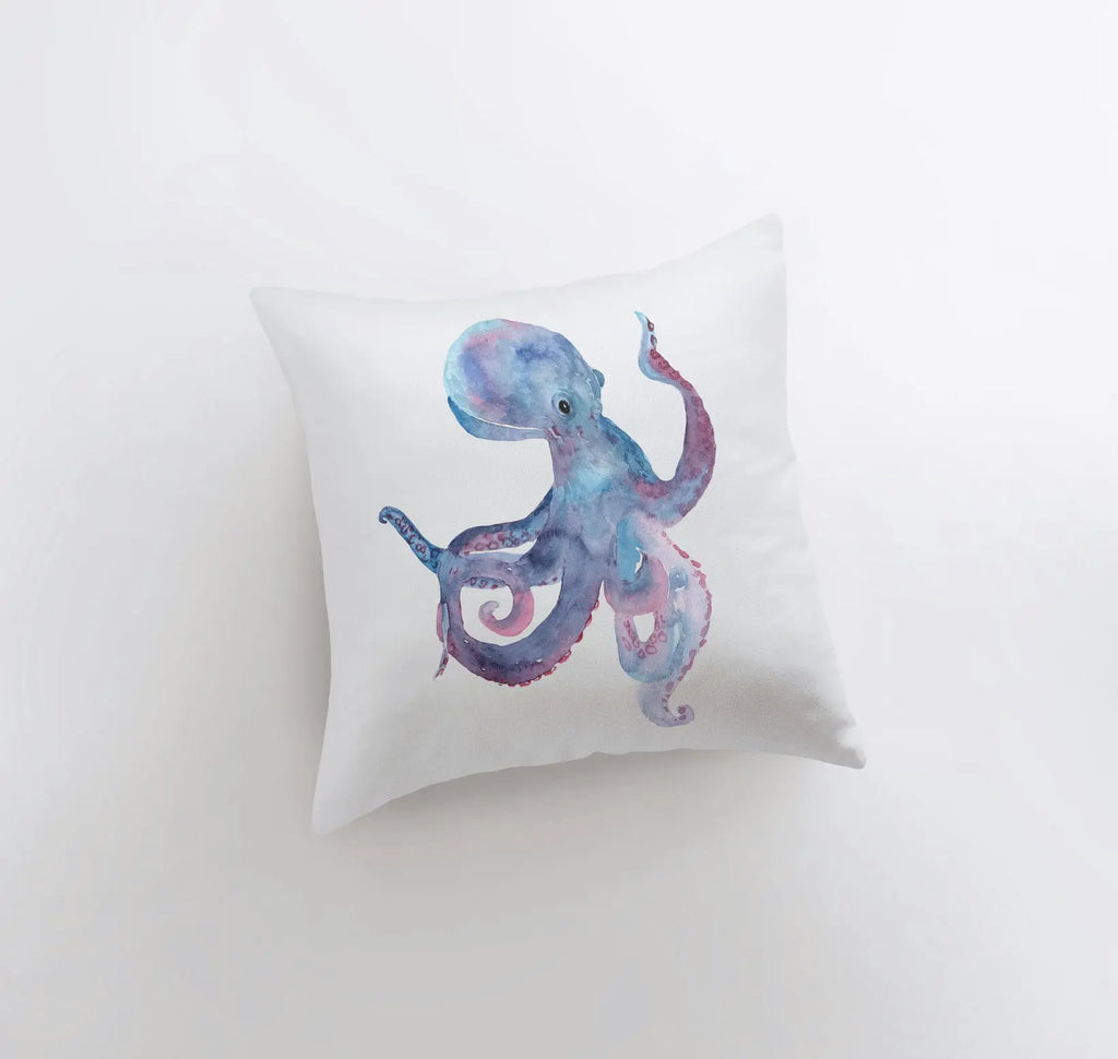 Watercolor Octopus | Pillow Cover | Throw Pillow | Home Decor | Modern Coastal Decor | Pillow | Ocean | Gift for her | Accent Pillow | Sea UniikPillows