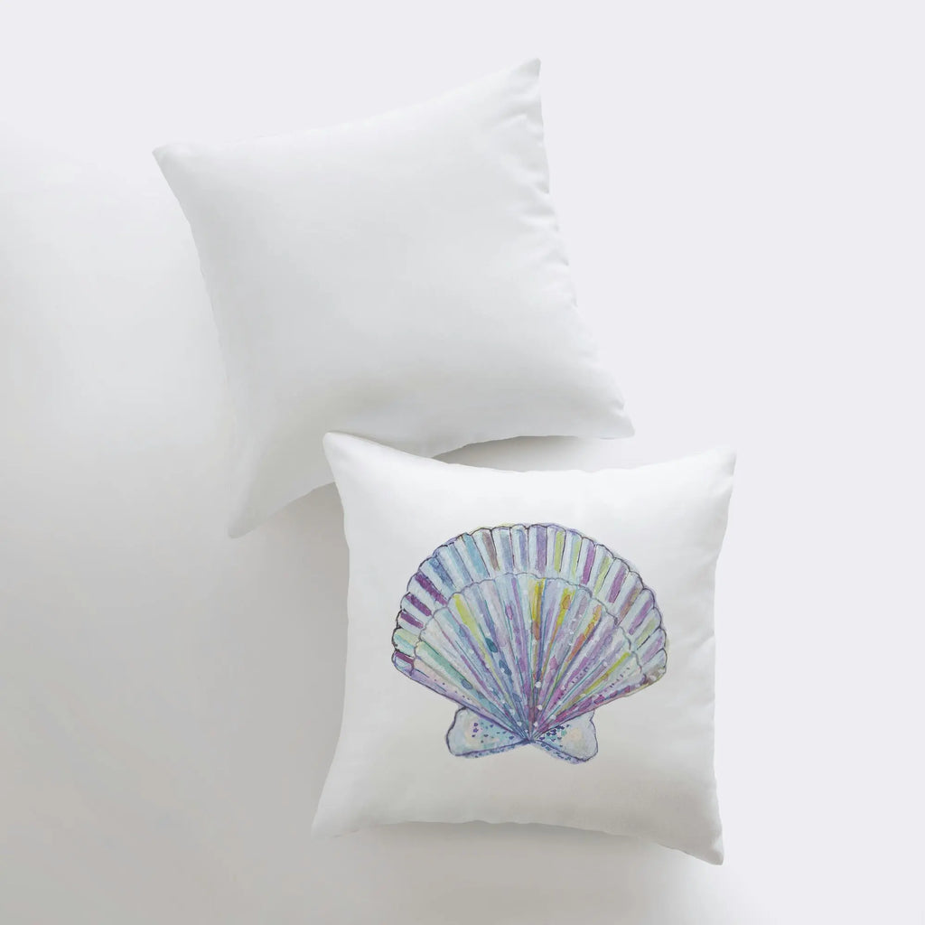 Watercolor Seashell | Throw Pillow | Home Decor | Modern Decor | Nautical | Ocean | Gift for Her | Accent Pillow Cover | Beach | Sea UniikPillows