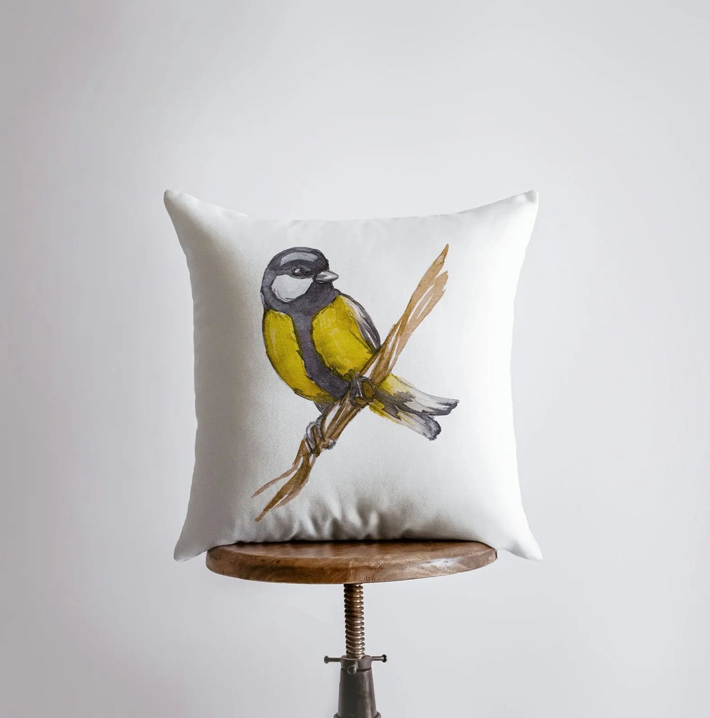 Watercolor Yellow Crest | Gifts | Brid Prints | Bird Decor |Accent Pillow Covers | Throw Pillow Covers | Pillow | Room Decor | Bedroom Decor UniikPillows