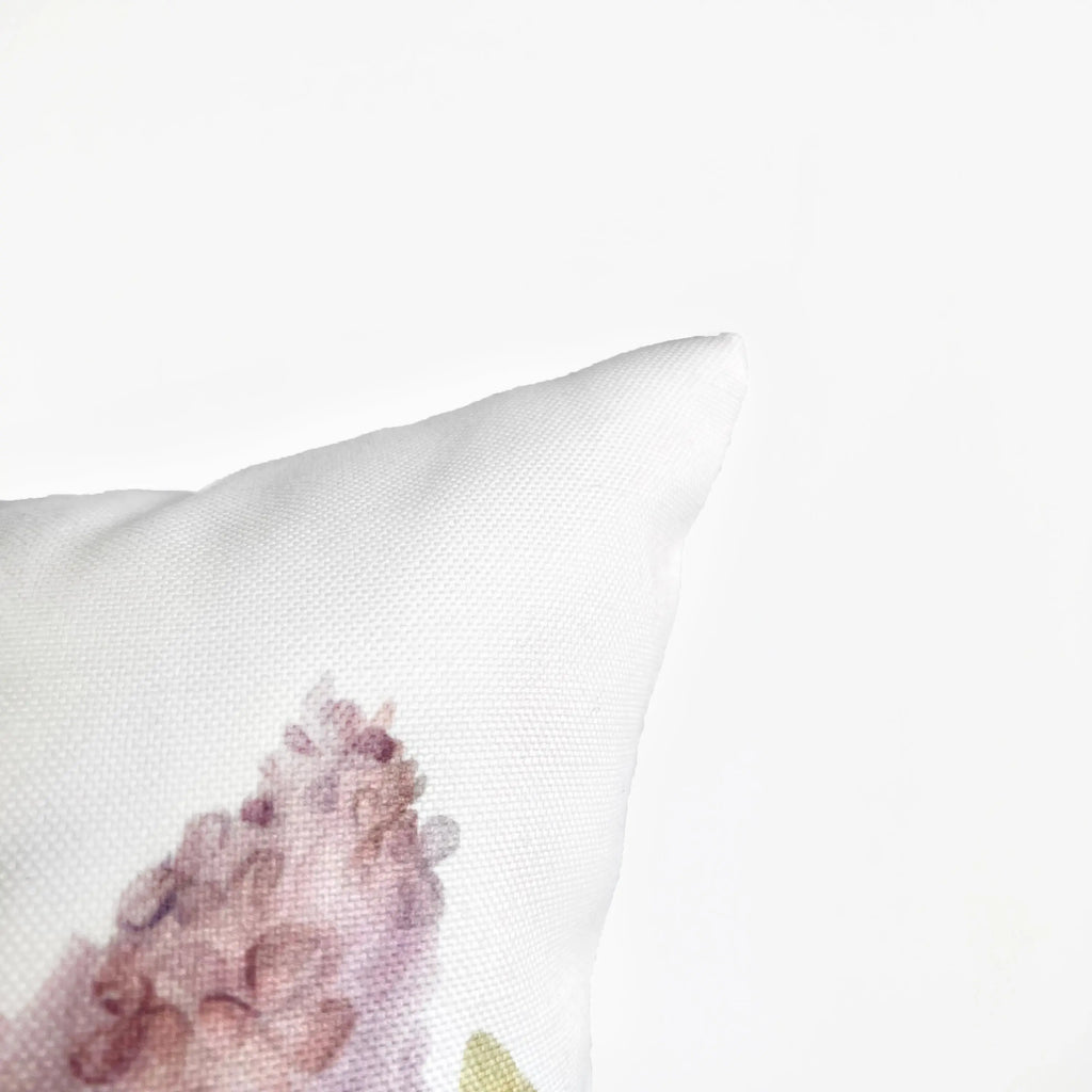White and Purple Flowers Green Leaves | Spring Décor | Easter Decorative Pillow | Farmhouse Décor | Hand-Made Throw Pillow | UniikPillows UniikPillows