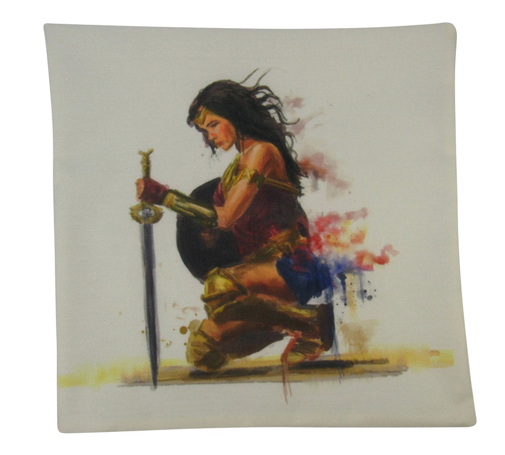 Woman | Art | Superhero | Watercolor | Fun Gifts | Pillow Cover | Home Decor | Throw Pillows | Happy Birthday | Room Decor | Gift Idea UniikPillows