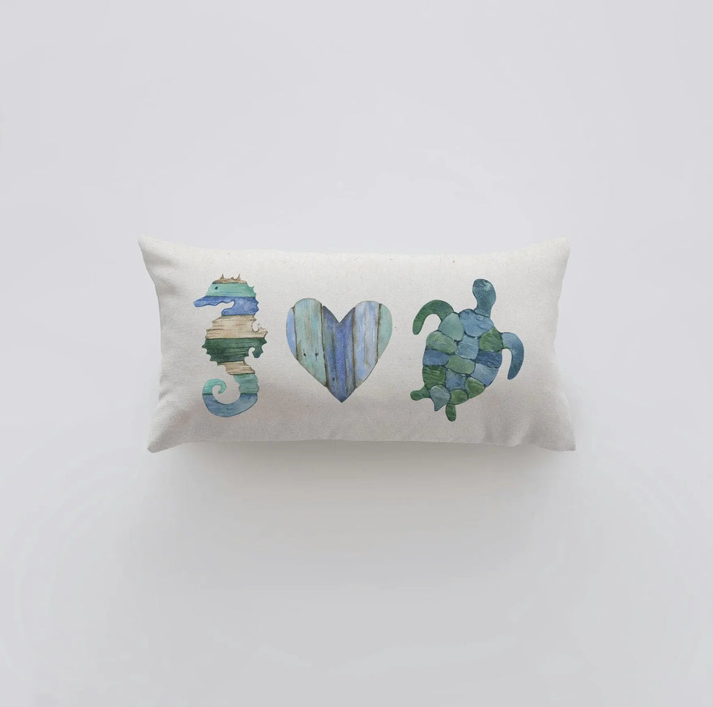 Wooden Signs | 20x10 | Watercolor | Throw Pillow | Home Décor | Coastal Décor | Nautical | Ocean | Gift for Her | Accent Pillow Cover UniikPillows