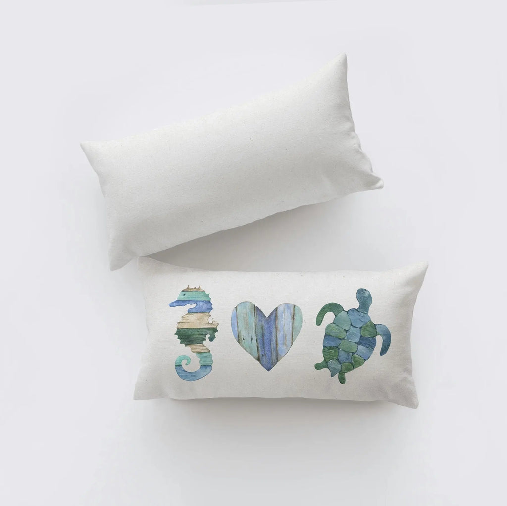 Wooden Signs | 20x10 | Watercolor | Throw Pillow | Home Décor | Coastal Décor | Nautical | Ocean | Gift for Her | Accent Pillow Cover UniikPillows