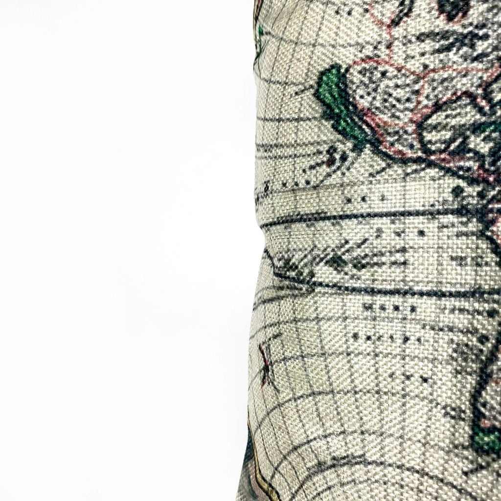 World Map | Vintage' World Map | Map Pillow | Pillow Cover | Throw Pillow | Home Decor | Gift for Men | Wander Lust | Unique Friend Gift UniikPillows