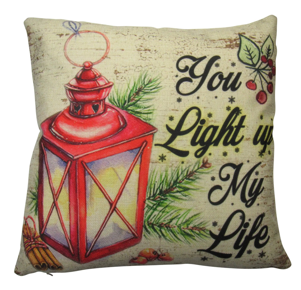 You Light Up My Life | Throw Pillow | Christmas Pillow | Home Decor | Rustic Christmas Decor | Sofa Pillows | Pillows Throw | Room Decor UniikPillows