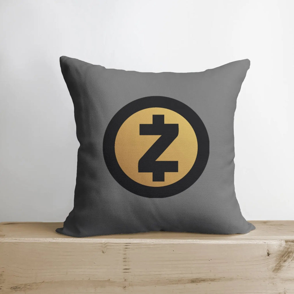 ZCash Pillow | Double Sided | Zcash Merch | Crypto Plush | Pillow Defi | Throw Pillows | Down Pillows | Crypto Pillows | Handmade in USA UniikPillows