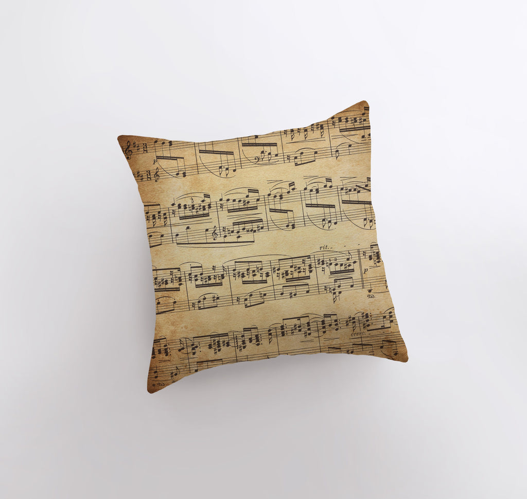 a pillow with musical notes on it