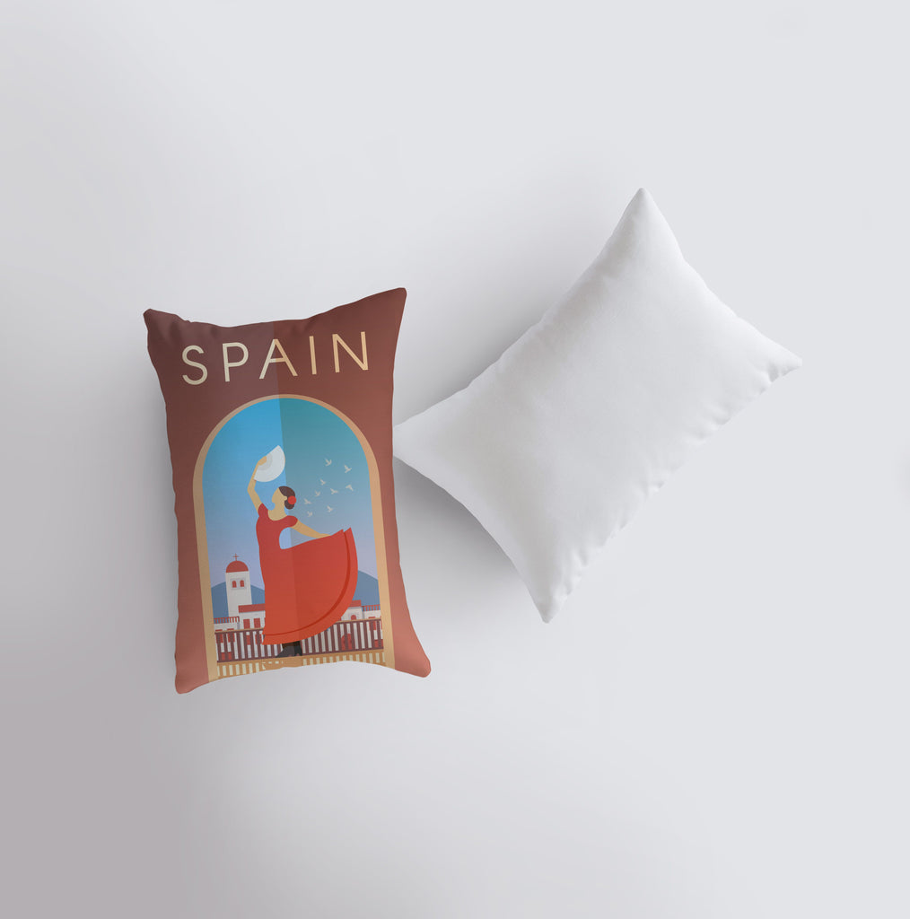 a pillow that has a picture of a boat on it