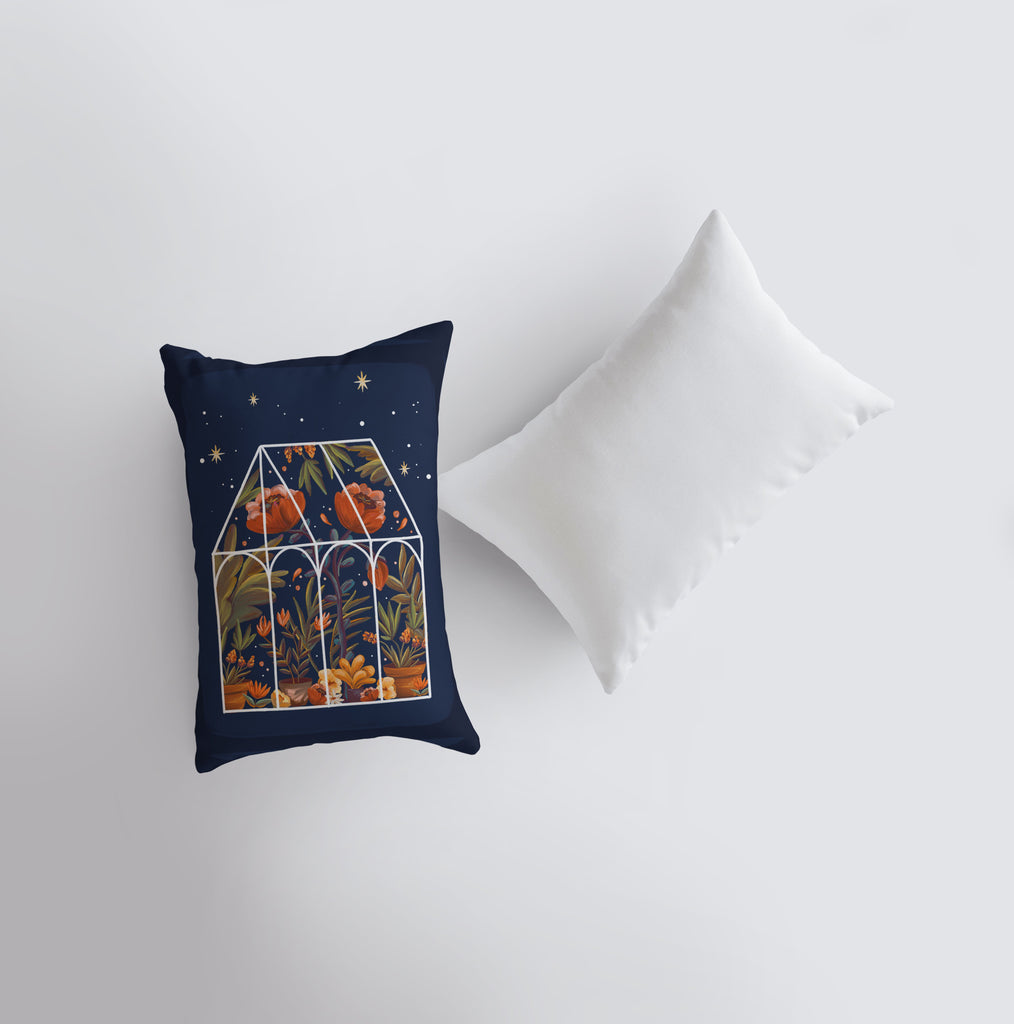 a pillow with a picture of a house on it