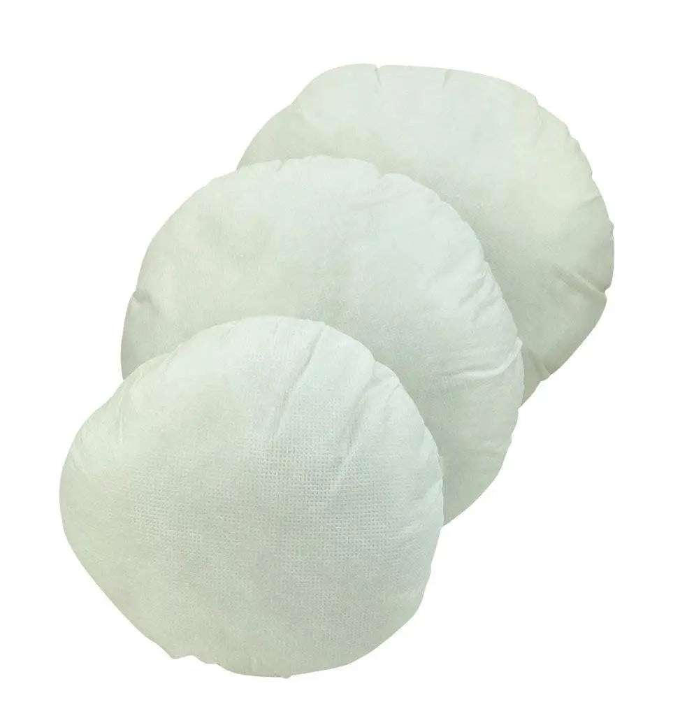 18" | 16" | 14" | 12"| 10" | 8"   | Round Hypoallergenic Polyester Filled Pillow Insert UniikPillows