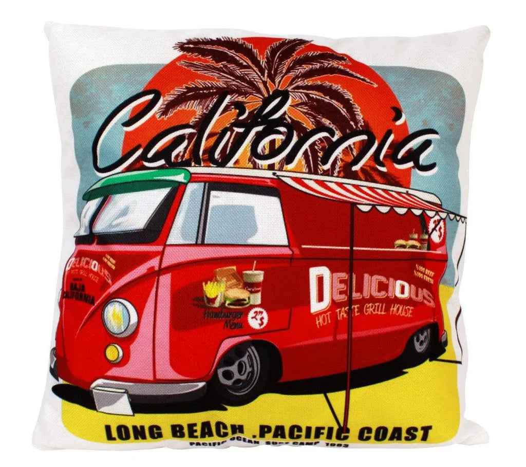 Baja California Food Bus | Pillow Cover | Southern California | Throw Pillow | Long Beach | Home Décor | Room Décor | Gift Ideas UniikPillows