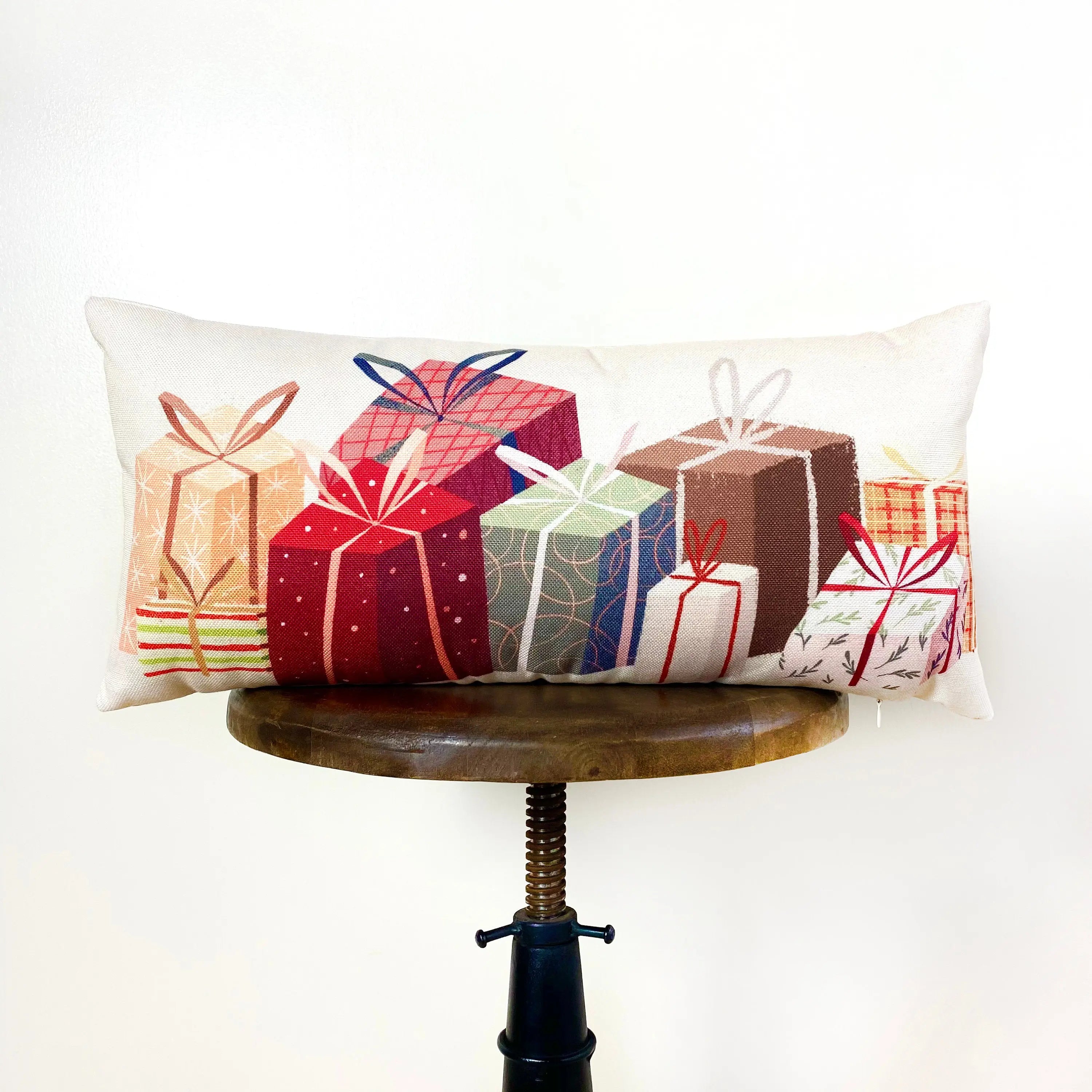 Christmas Gift Train | Throw Pillow Cover | 20x10 | Decorative Pillows for Couch | Christmas Throw Pillows | Christmas Home Decor | Mom Gift