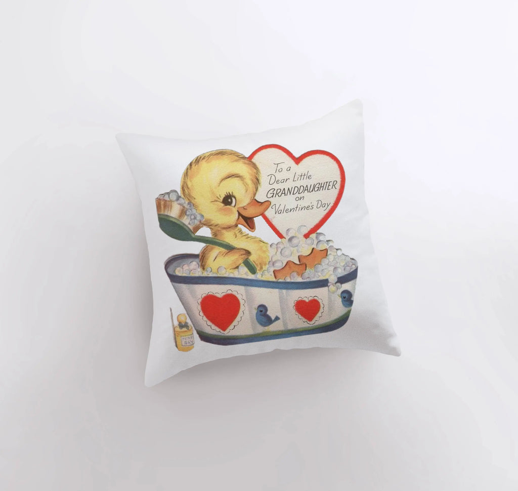 Dear Granddaughter on Valentines | Pillow Cover | Valentine card motifs | Throw Pillow | Valentines Day Gift for Her | Valentine Decor UniikPillows