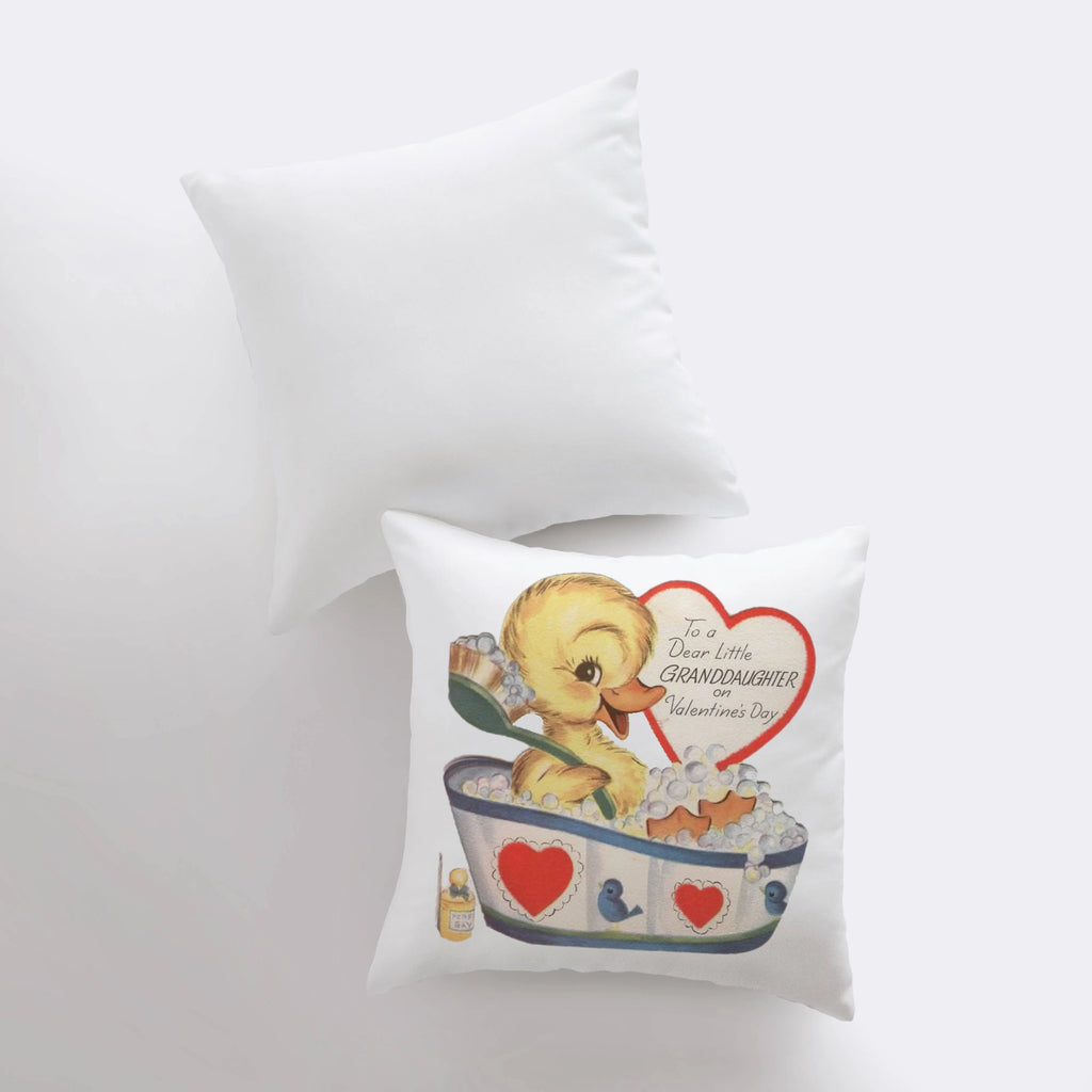 Dear Granddaughter on Valentines | Pillow Cover | Valentine card motifs | Throw Pillow | Valentines Day Gift for Her | Valentine Decor UniikPillows