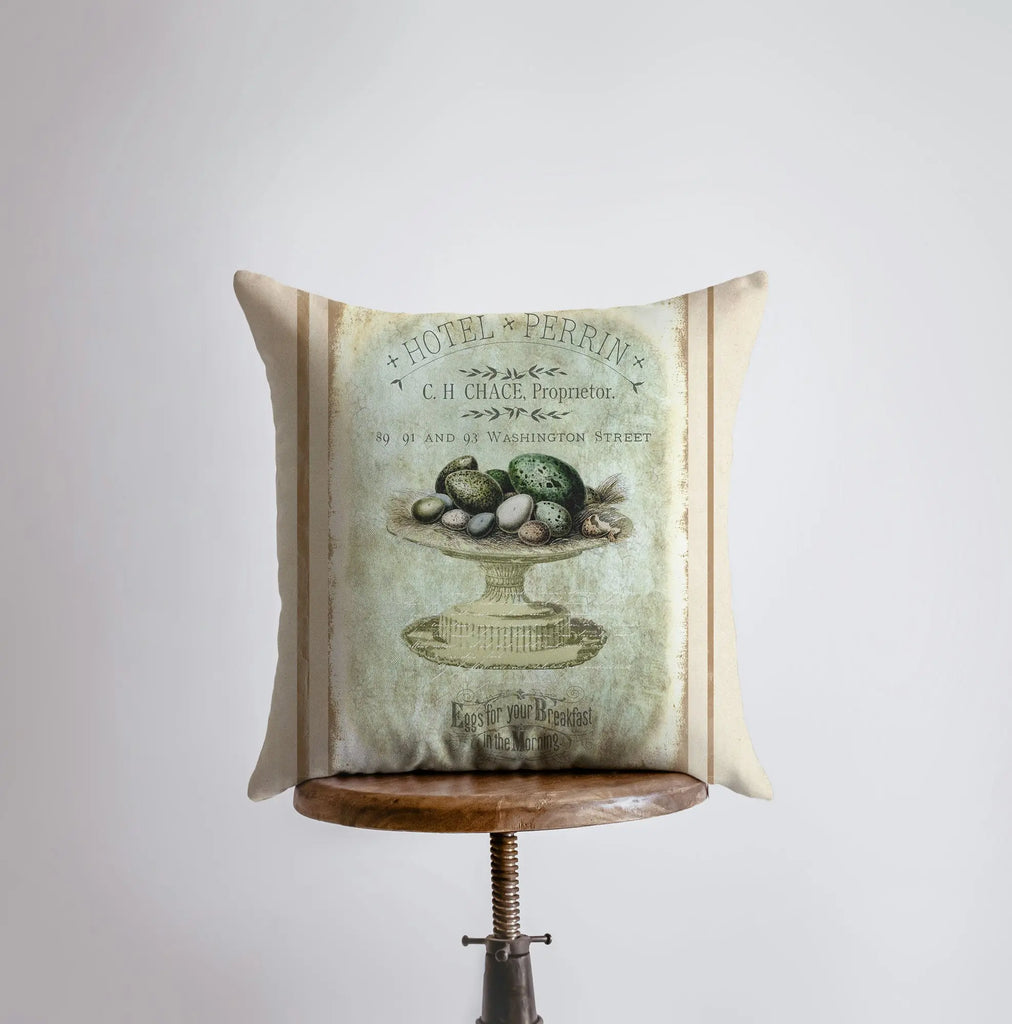 Eggs | Pillow Cover | Farmhouse Decor | Vintage Home Décor | Vintage | Farmhouse Throw Pillows | Rustic Throw Pillows | Gift for her UniikPillows