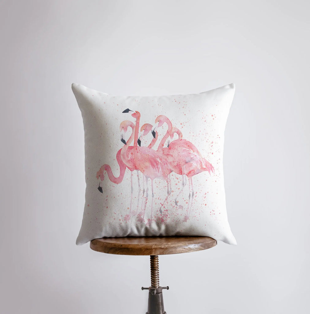 Flamingos | Pillow Cover | Throw Pillow |  Home Decor | Pillow | Gift for Her | Bird | Beach Decor | Coastal Decor | Birds in Paradise UniikPillows