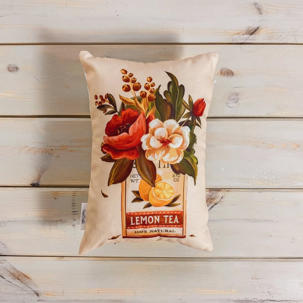 Flower Bouquet | Floral | Honey | Honey Pot | Pillow Cover | 12x18 | Vintage Floral arrangement | Throw Pillow | Flower | Flower Pots | Gift UniikPillows