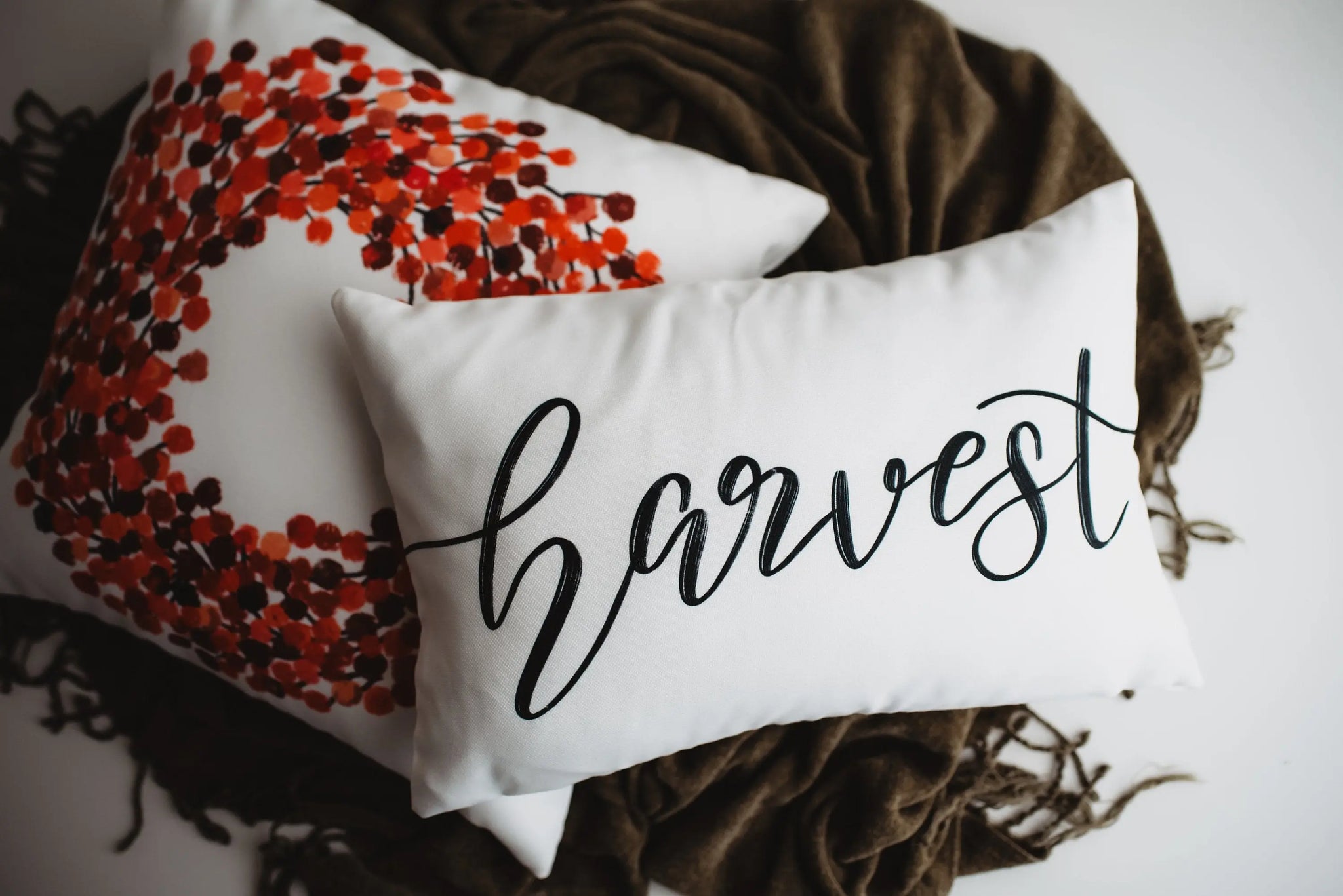 Fall lumbar throw pillows top