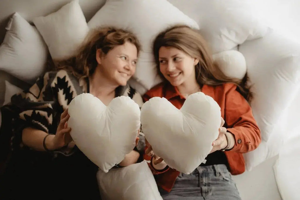 18"| 16" | 14" | 12"| 10" | 8 Heart Hypoallergenic Polyester Filled Pillow Insert UniikPillows