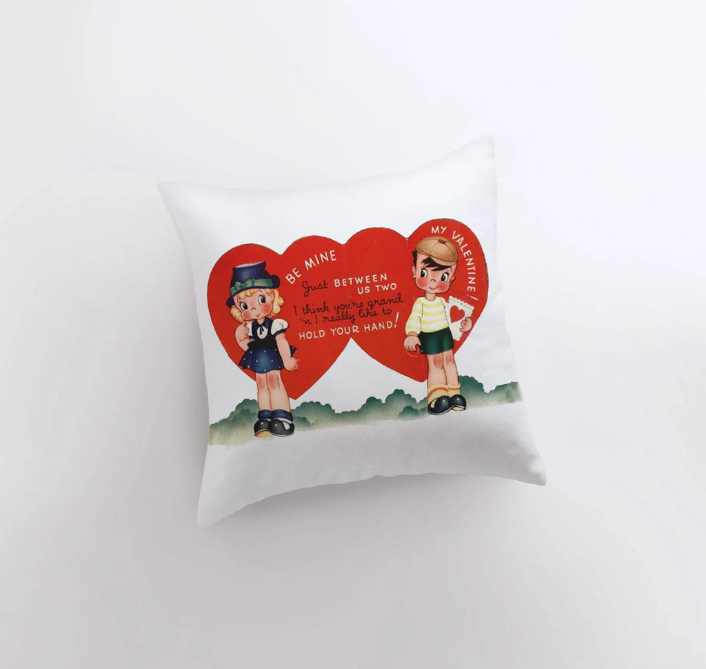 Hold my Hand Vintage Valentines | Pillow Cover | Throw Pillow | Valentines Day Gifts for Her | Valentines Day | Room Decor | Love You UniikPillows