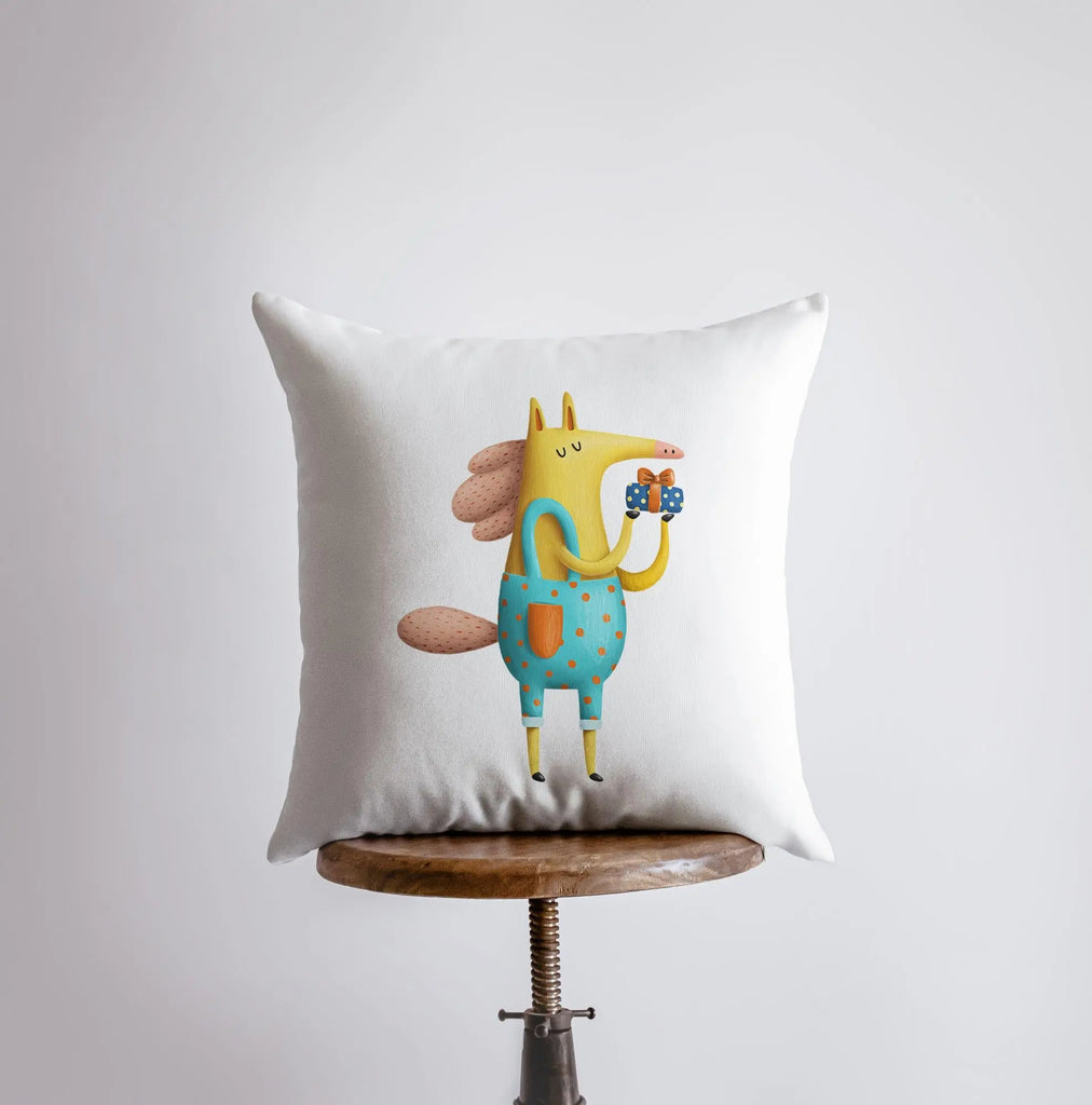 Horse giving gift Pillow | Throw Pillow | Horse Lover | Animal Lover Gift | Tiny House Decor | Cowgirl Pillow | Horse Pillow Pet UniikPillows