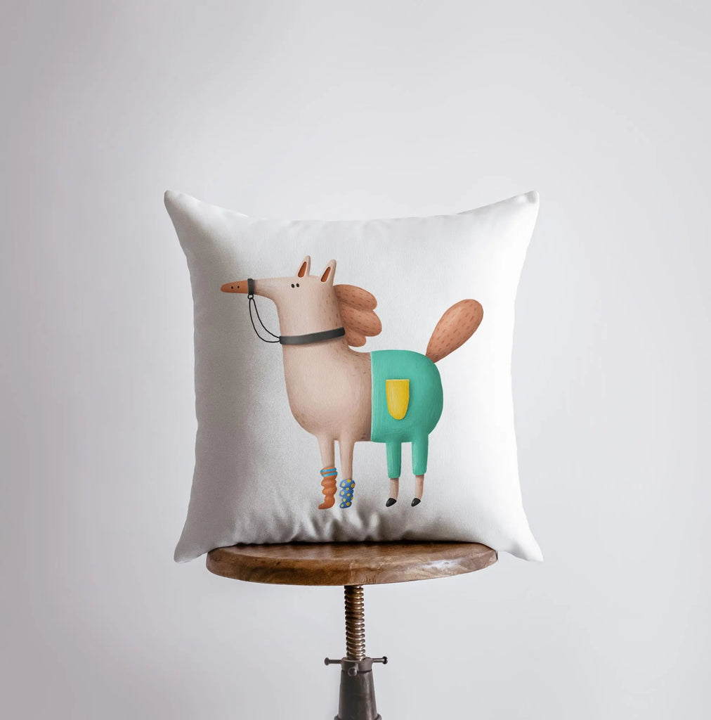 Horse wearing pants Pillow | Throw Pillow | Horse Lover | Animal Lover Gift | Tiny House Decor | Cowgirl Pillow | Horse Pillow Pet UniikPillows