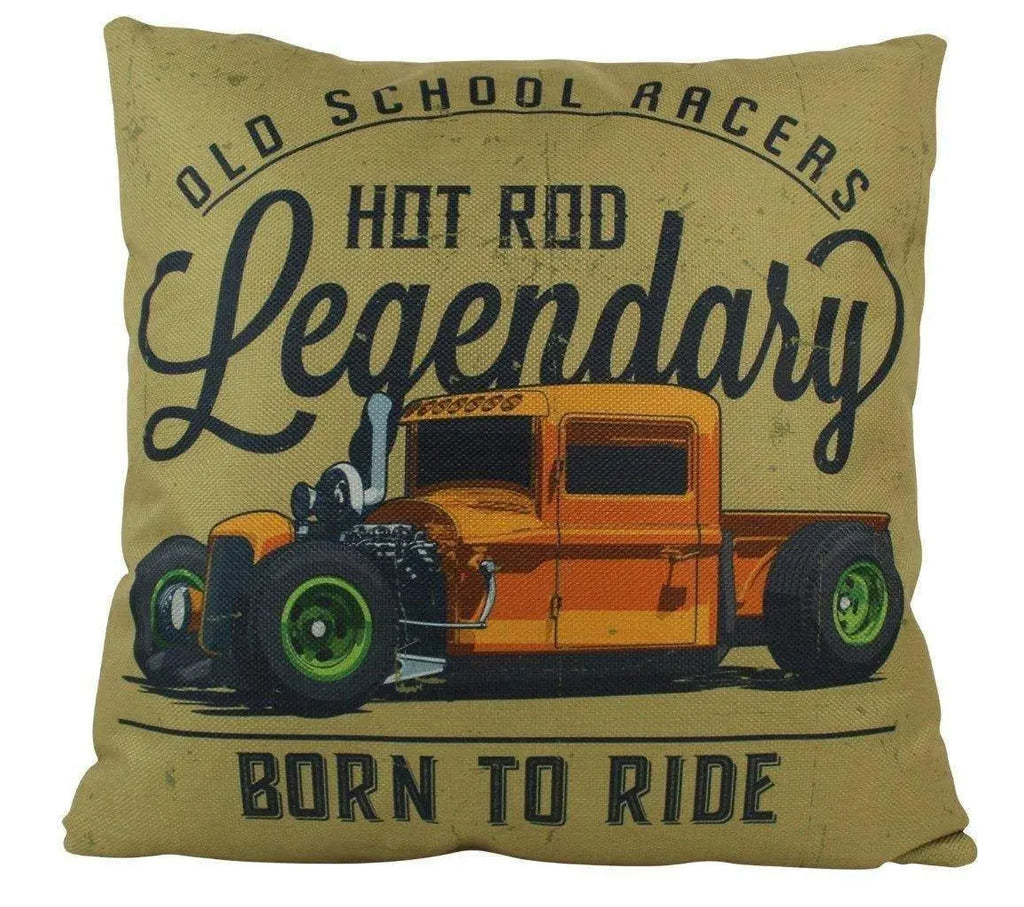 Hot Rod Roadster Orange | Pillow Cover |  Throw Pillow | Pillow | Dad Gift | Classic Car | Gift Ideas | Pillow | Hot Rod | Room Décor UniikPillows