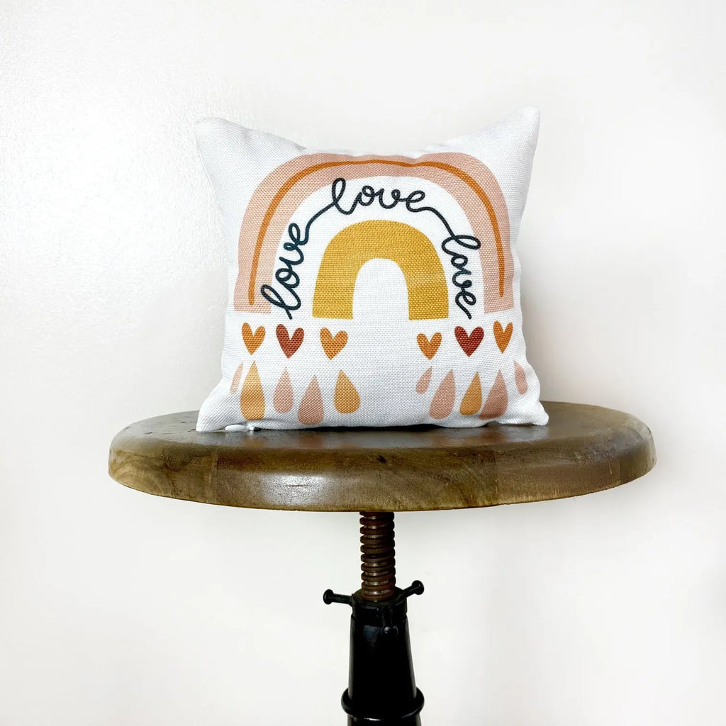 Love Rainbow Raindrop | Throw Pillow Cover  | Baby Nursery Decor | Baby Shower Decorations | Nursery Pillow | Gift Ideas UniikPillows