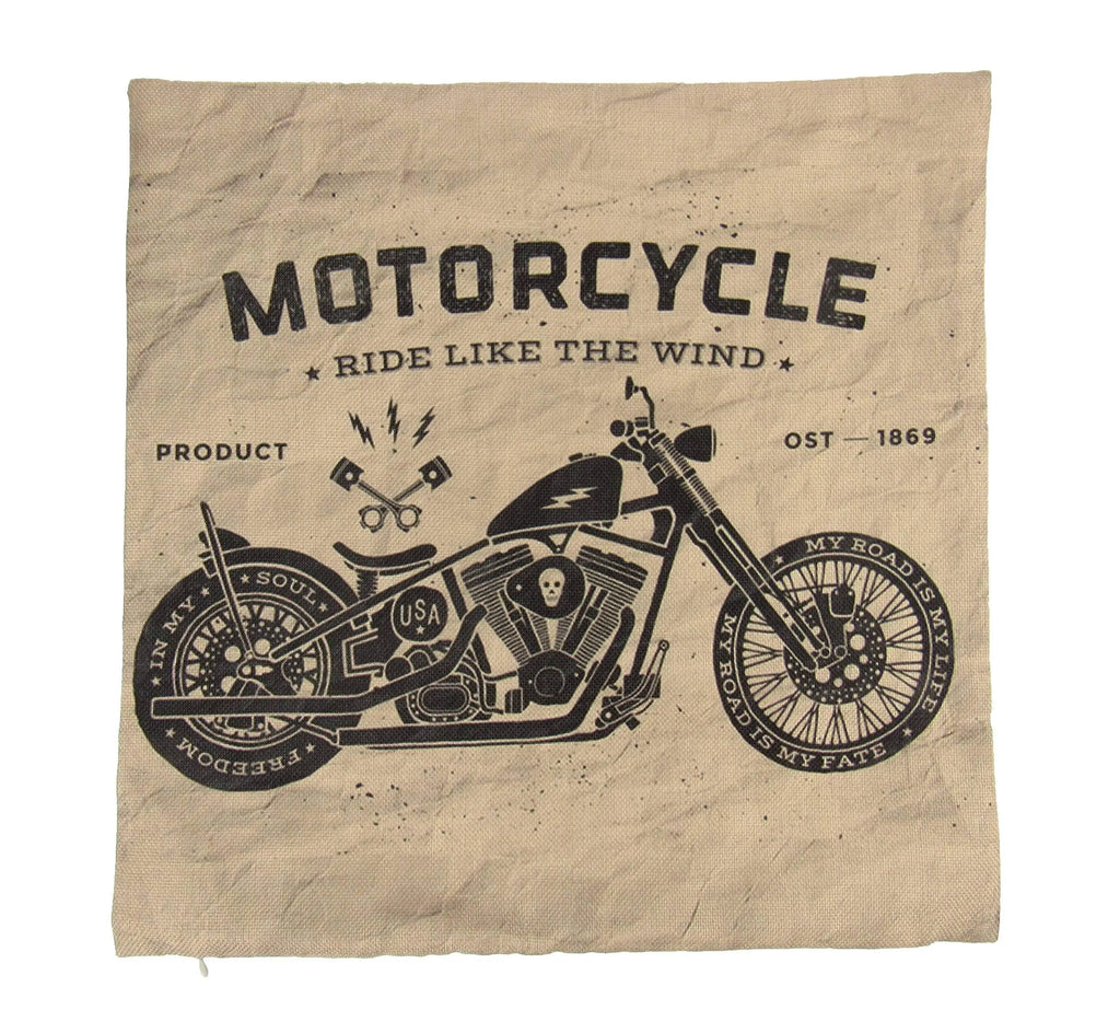 Motorcycles | Pillow Cover | Gift for Him | Throw Pillow | Home Décor | Boyfriend | Dad Gift | Classic Motorcycle UniikPillows