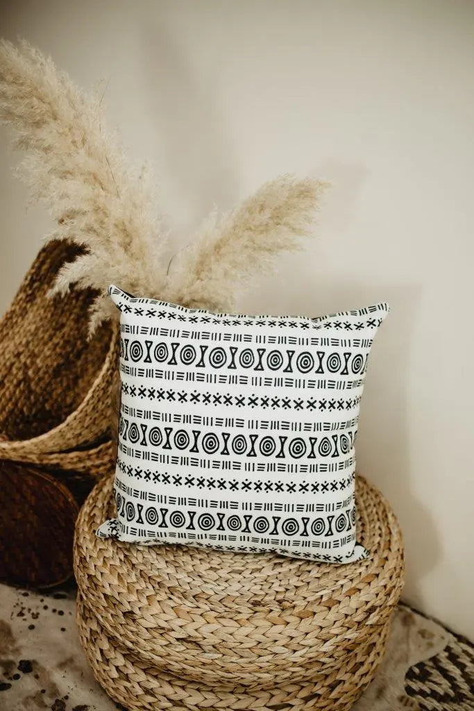 Mud-Cloth Pillow Covers | Black and White | Mud-Cloth Pillow | Luxury Decor | Elegant Luxury Decor | Throw Pillow | Modern Home Decor UniikPillows