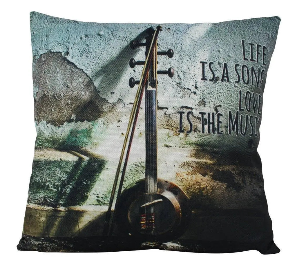 Music Lover | Life is the song love is the music | Pillow Cover | Home Decor | Throw Pillow | Gift | Music decor | Music Gifts UniikPillows