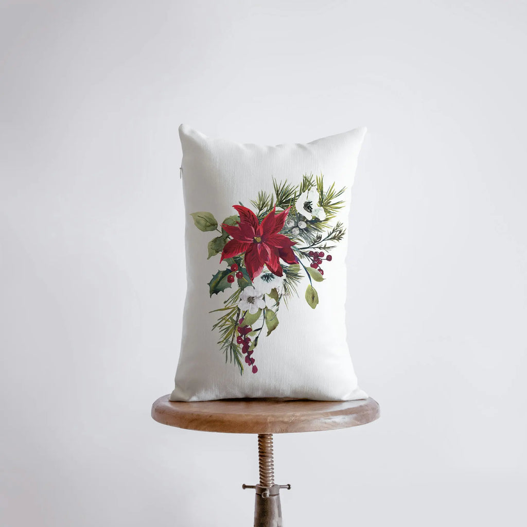 Peace Christmas Poinsettia Throw Pillow Cover| Peace Home Decor | Christmas Pillowcases | Christmas tree | Christmas Gifts | Room Decor UniikPillows