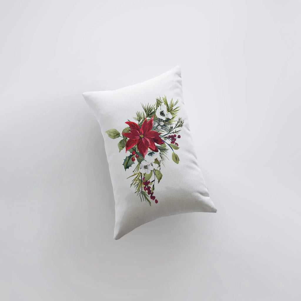 Peace Christmas Poinsettia Throw Pillow Cover| Peace Home Decor | Christmas Pillowcases | Christmas tree | Christmas Gifts | Room Decor UniikPillows