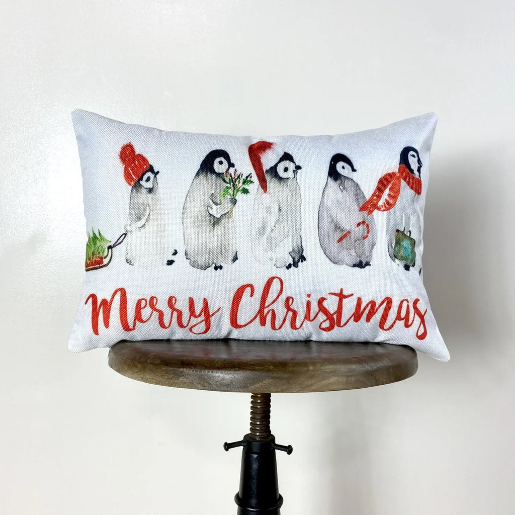 Penguin Merry Christmas | Home Decor | Throw Pillow | Room Decor | Home Decor | Bedroom Decor | Christmas Home Decor | Cute Home Decor UniikPillows