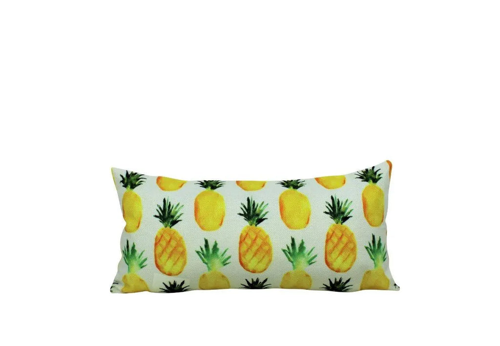 Pineapple Lumbar | 18x9 Pillow Cover | Yellow Pineapple | Fruit Pillow | Summer Design | Pineapple Gifts | Pineapple | Pineapple Decor UniikPillows