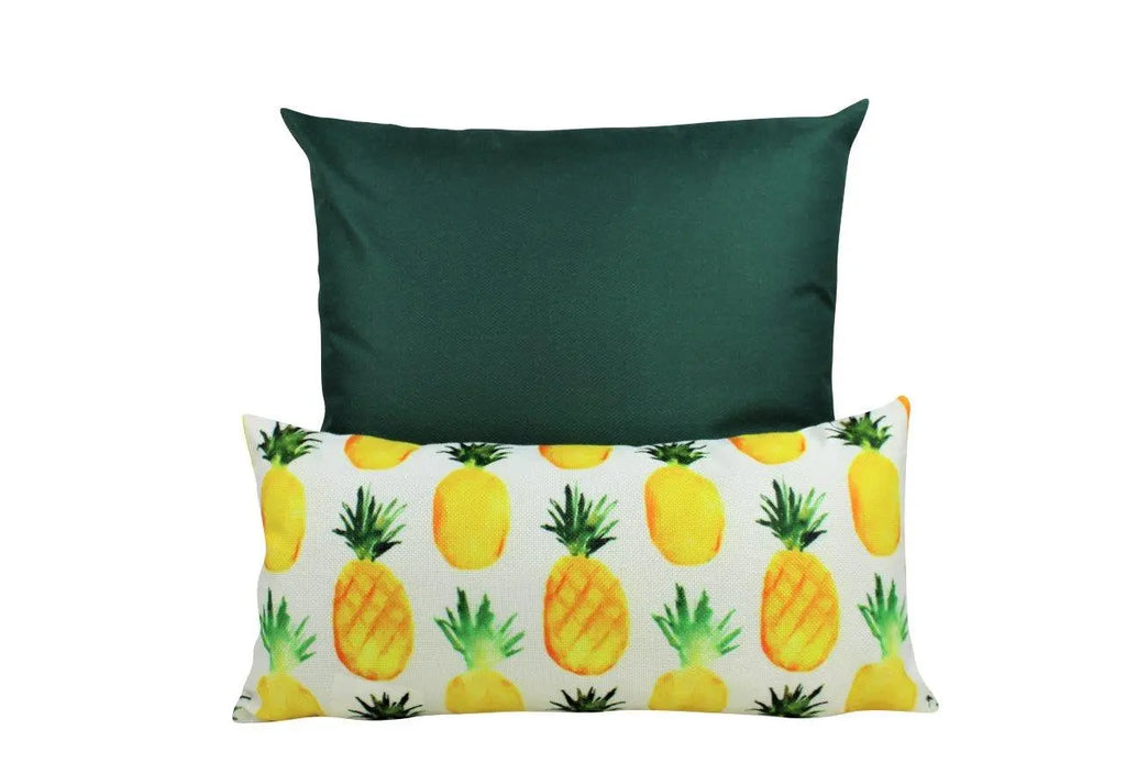 Pineapple Lumbar | 18x9 Pillow Cover | Yellow Pineapple | Fruit Pillow | Summer Design | Pineapple Gifts | Pineapple | Pineapple Decor UniikPillows