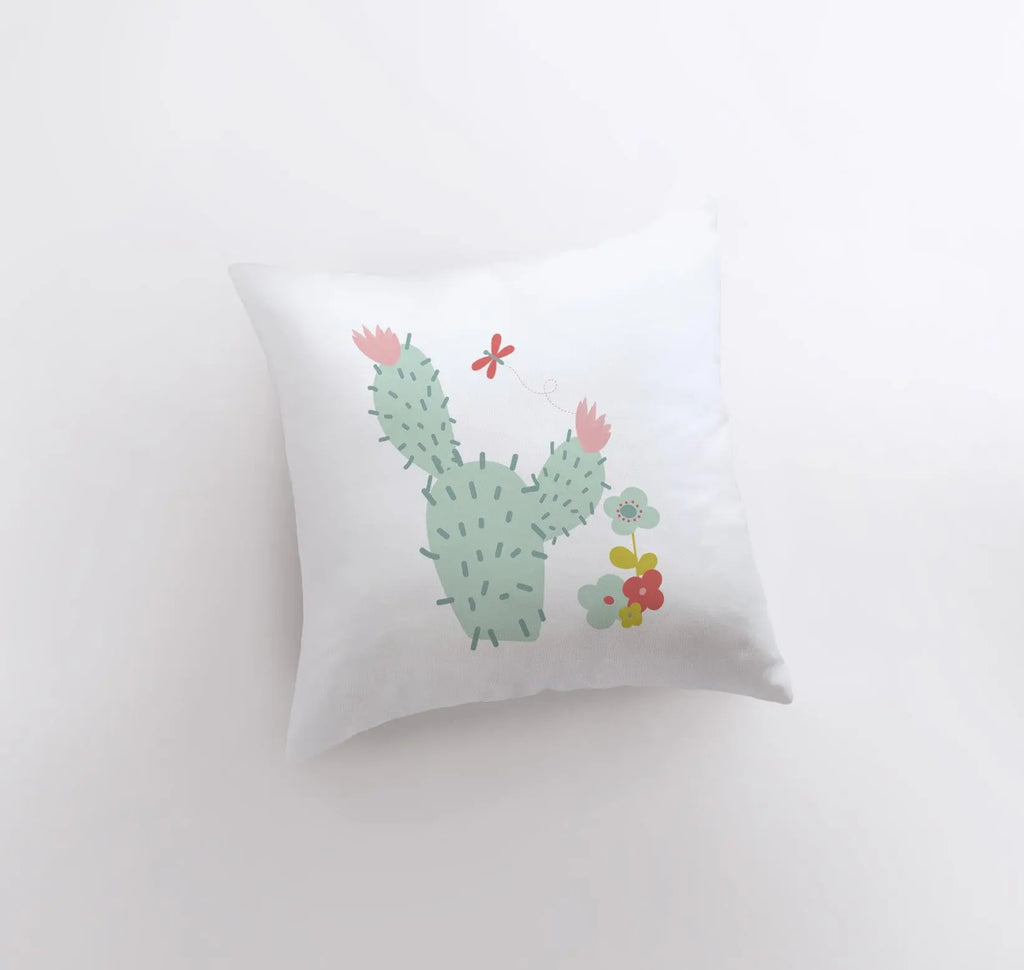 Prickly Green Cactus | Pillow Cover | Good Vibes Only|Cactus Pillow | Positive Vibes | South Western | Succulent Pillow | Cactus Pillow Case UniikPillows
