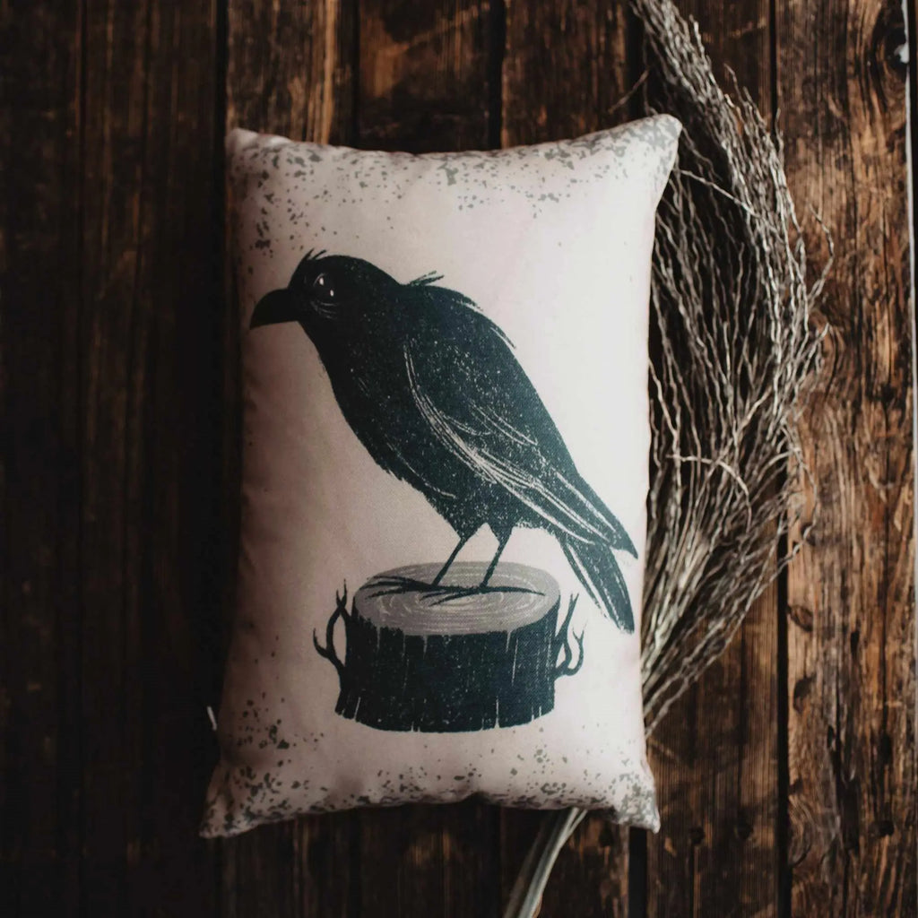 Primitive Black Cat Lumbar Pillow Cover | 12x18 Halloween Décor | Fall Decor | Room Decor | Decorative Pillows | Gift for her | Sofa Pillows UniikPillows