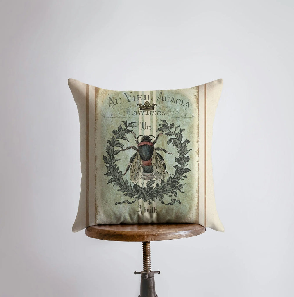 Queen Bee | Honey Bee | Pillow Cover | Farmhouse Decor | Vintage | Home Décor | Bumble Bee | Throw Pillow Covers | Country Decor | Gift UniikPillows