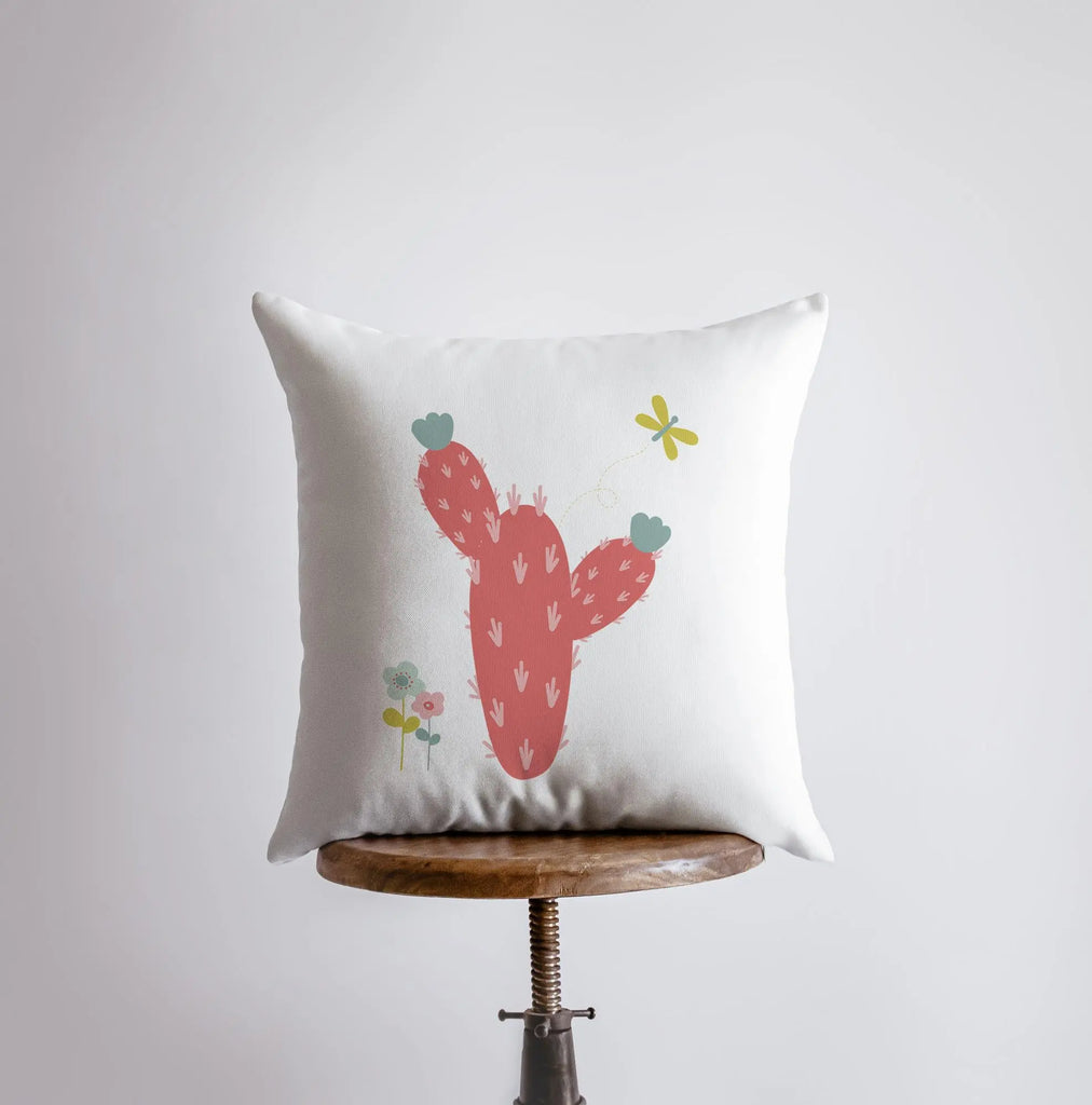 Red Cactus | Pillow Cover | Good Vibes Only | Cactus Pillow | Positive Vibes | South Western | Succulent Pillow | Cactus Pillow Case UniikPillows