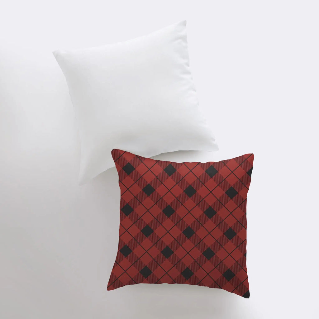 Red & Black Plaid | Our Neck of the Woods | Pillow Cover | Throw Pillow | Plaid Pillow |  Mountain Cabin Decor |  Rustic Cabin Decor UniikPillows