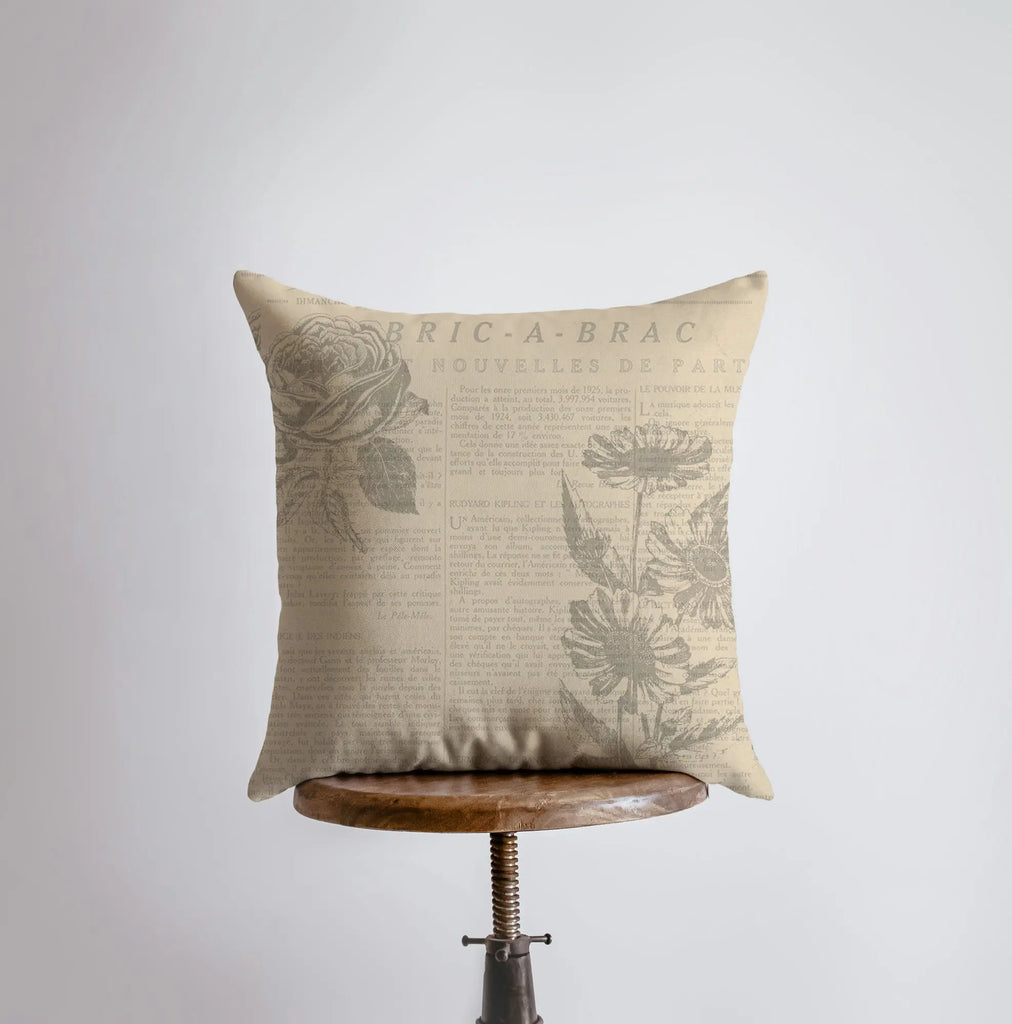 Roses | Pillow Cover | Bird Nest | Pillow | Farmhouse Decor | Home Decor | Throw Pillow | Gift for her | Cute Home Decor | Country Decor UniikPillows