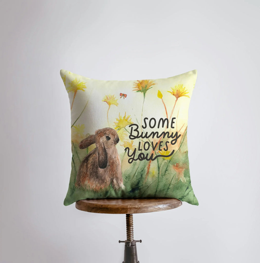 Some Bunny Loves You | Pillow | Throw Pillow | Home Decor | Love Pillow | Rustic Home Decor | Tiny House Decor | Lumbar Pillow UniikPillows